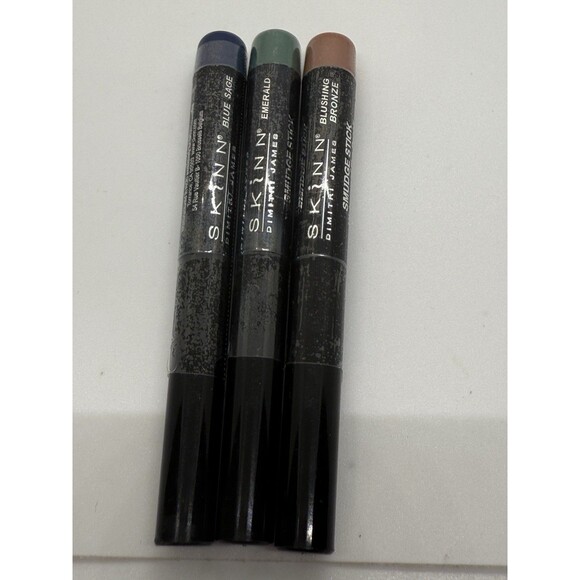 SKINN Cosmetics Smudge Sticks 3 Waterproof EMERALD, BLUE SAGE, BLUSHING BRONZE - Picture 4 of 8
